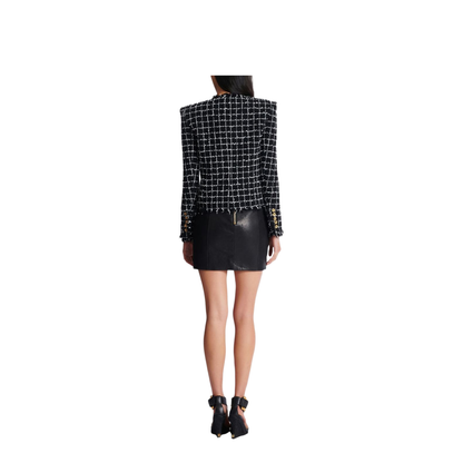 Women's Jacket Grid Pattern