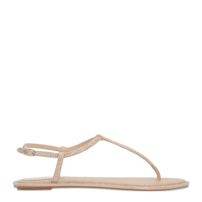 MAYFEYR - Rene Caovilla - Diana 10 Crystal Flat Sandals - C11574010R001V104BEIGEG