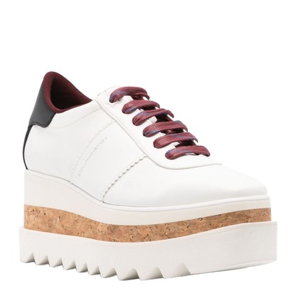 Pure White Sneak-Elyse Platform Trainers