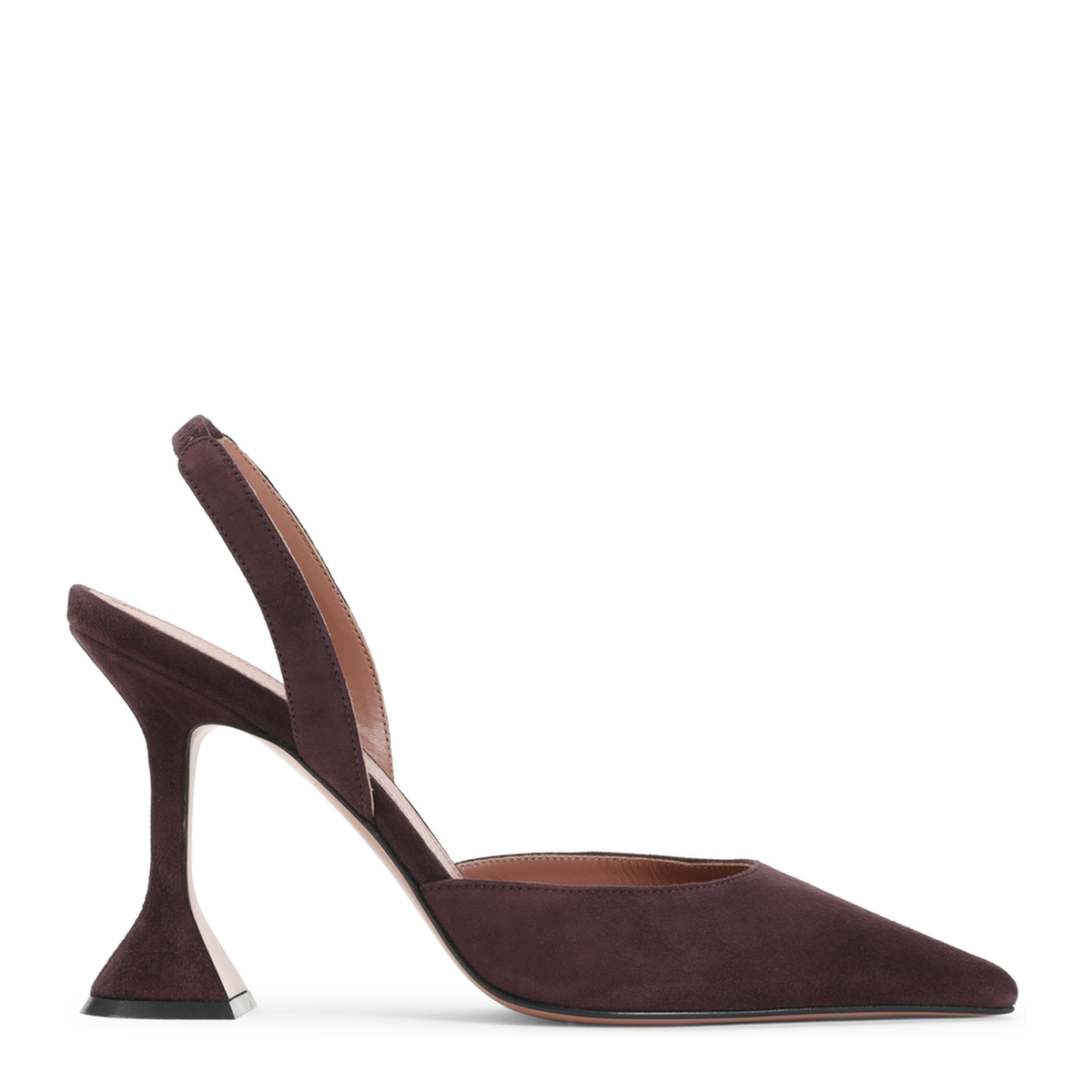 MAYFEYR - Amina Muaddi - Merlot Holli Suede Slingback - 18S366534HOLMERLOT