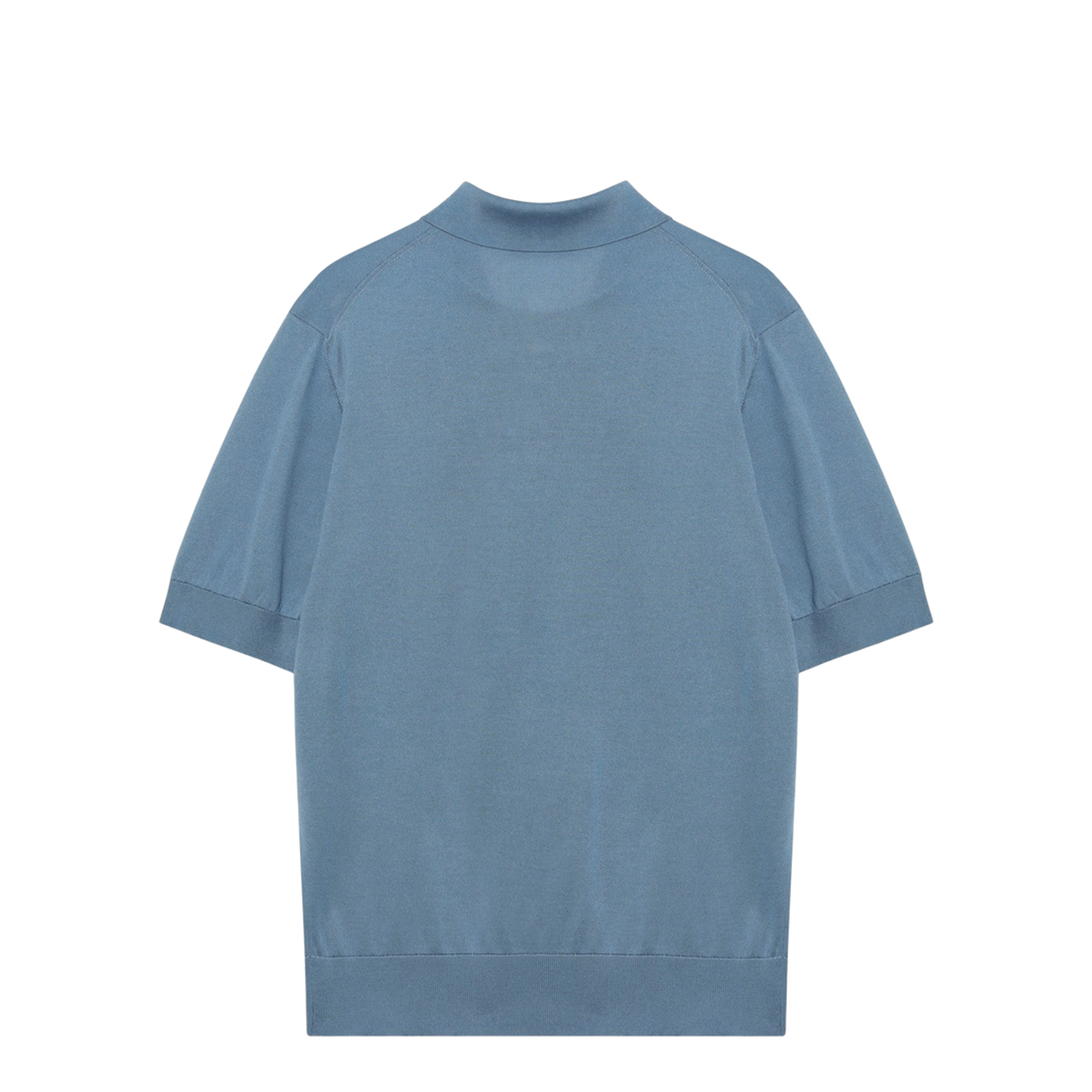 MAYFEYR - Dolce & Gabbana - Light Blue Silk Polo Shirt - GXZ02ZJBSO5B0965