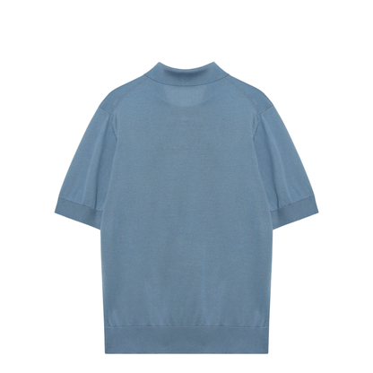 MAYFEYR - Dolce & Gabbana - Light Blue Silk Polo Shirt - GXZ02ZJBSO5B0965