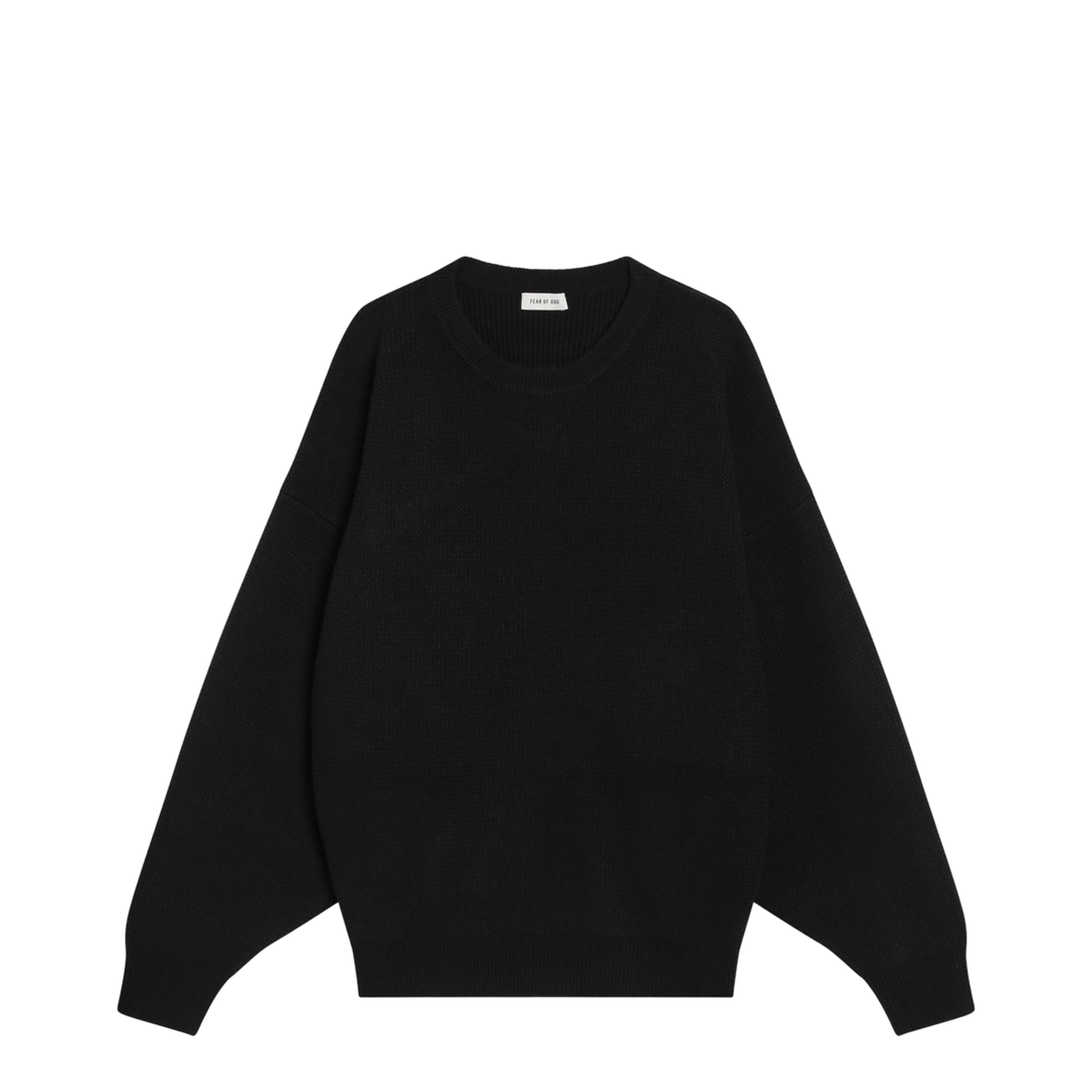 Black Crewneck Sweater in Wool