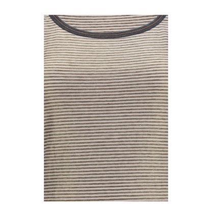 MAYFEYR - Brunello Cucinelli - Striped Linen Lamé Jersey Tank Top With Glossy Finishes - MQ977DU530