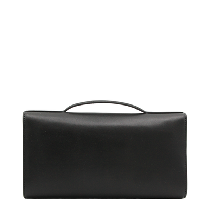 Lily Quilted Nappa Clutch - Black