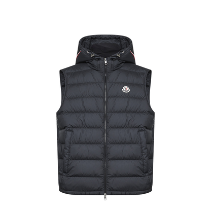 Black Marseillan Hooded Down Gilet