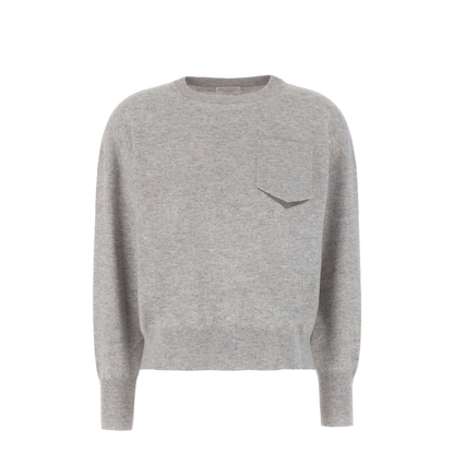 Melange Grey Cashmere Sweater