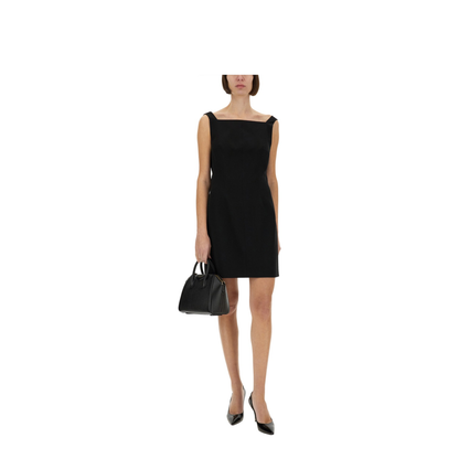 Black Mini Dress with Back Neckline