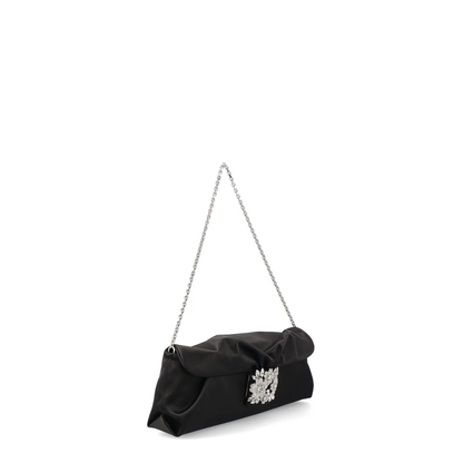 Rhinestone Drape Long Bag