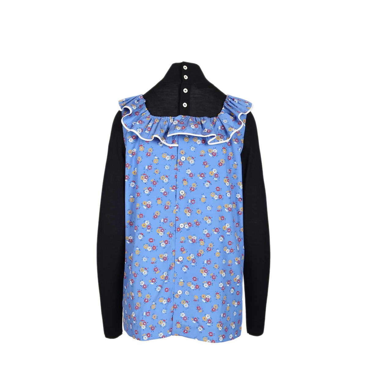 MAYFEYR - Miu Miu - Popeline Top Sleeveless With Flower Motif - MT2234SOOO19KVF05HG