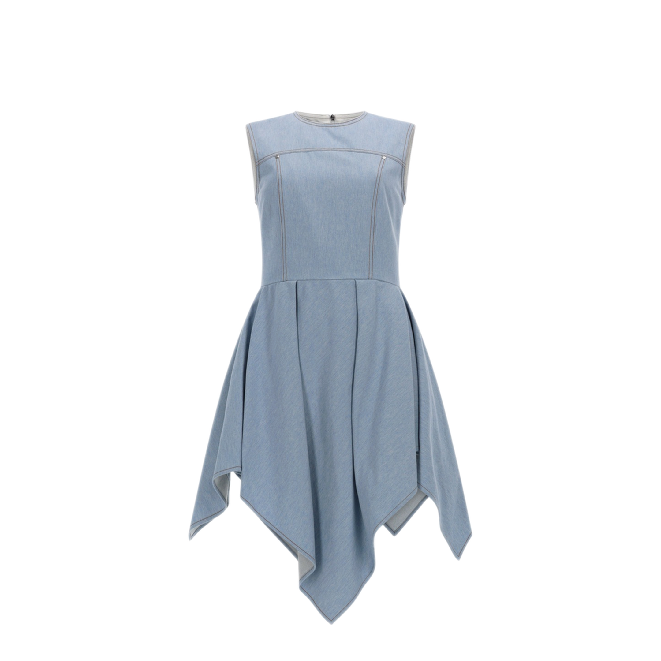 MAYFEYR - MSGM - Denim Dress With Asymmetric Skirt - 4041MDA0826710682