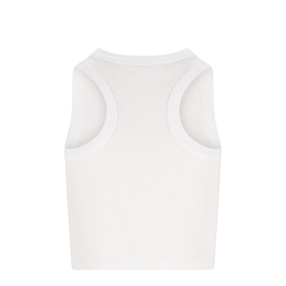 Cropped Tank Top With Logo