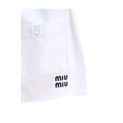 MAYFEYR - MIUMIU - Multipocket Miniskirt With Embroidered Logo - MG2643SOOO10RGF0009