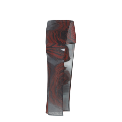 MAYFEYR - Jean Paul Gaultier - Blurry Roses Asymmetric Midi Skirt - 2504WSK016M011P010230