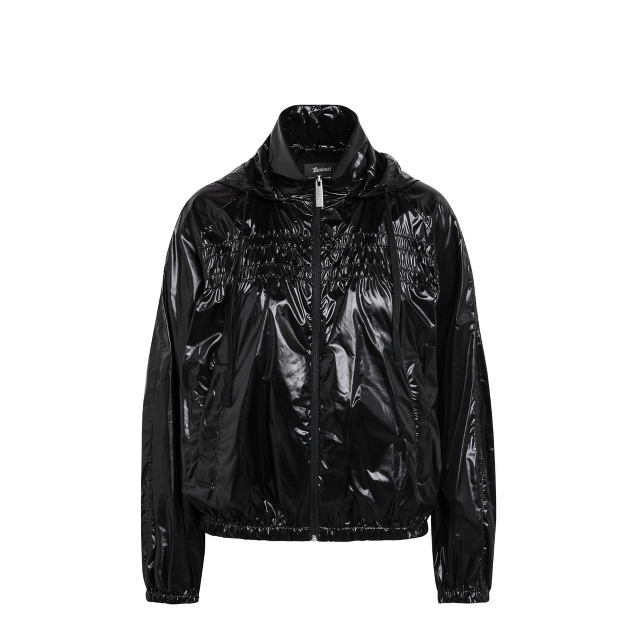 Black Shiny Nylon Jacket