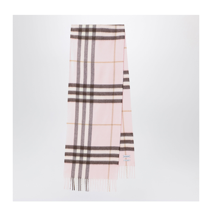 MAYFEYR - Burberry - Pink Cashmere Scarf With A Checked Pattern - 8113947110106C2902