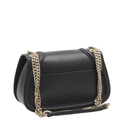 Blondie Medium Leather Shoulder Bag - Black