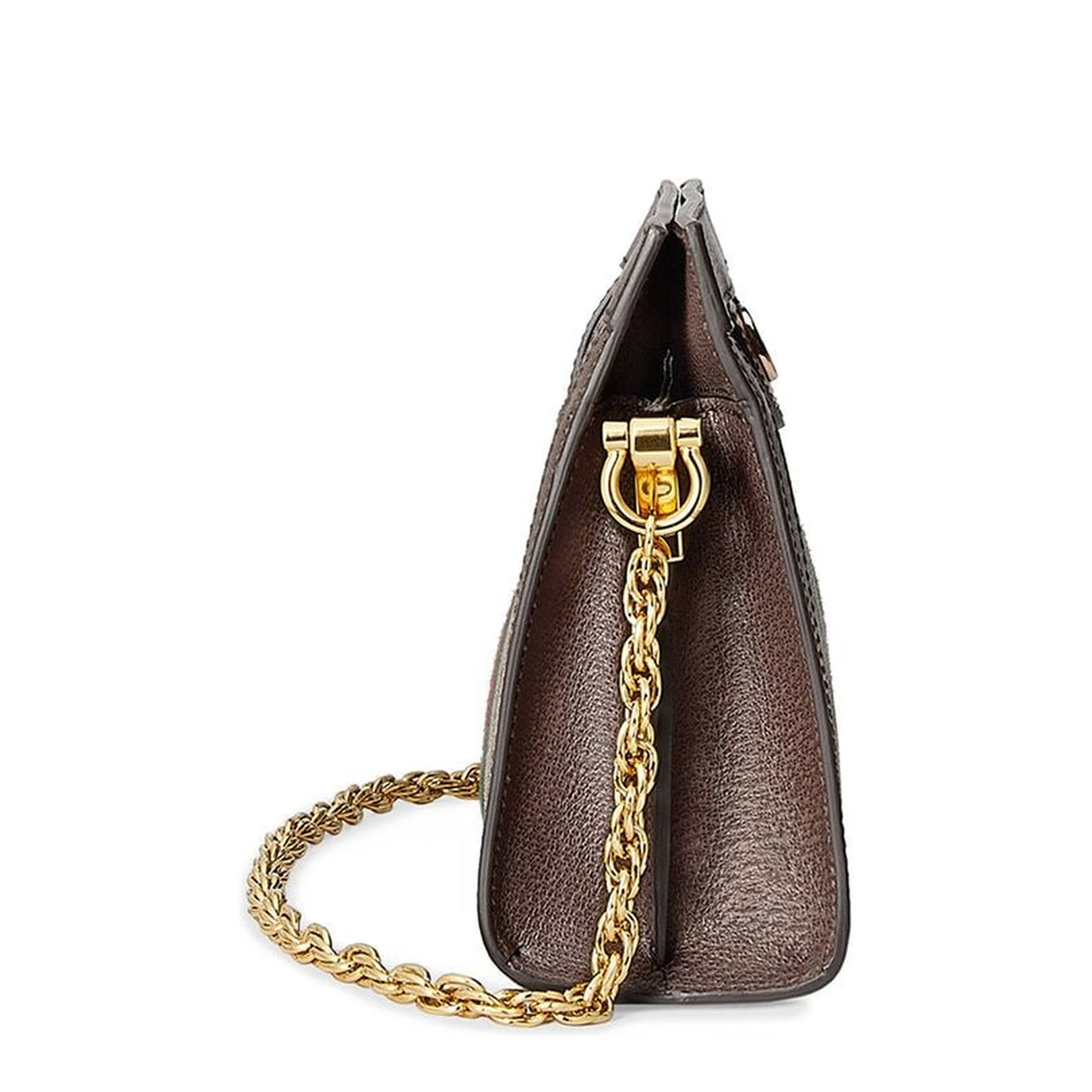 Ophidia Medium Leather Shoulder Bag - Brown