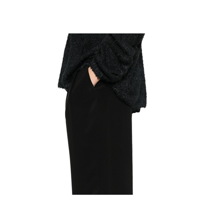 Double-Pleat Straight Trousers