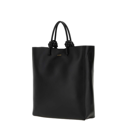 Knot-detail Leather Tote Bag