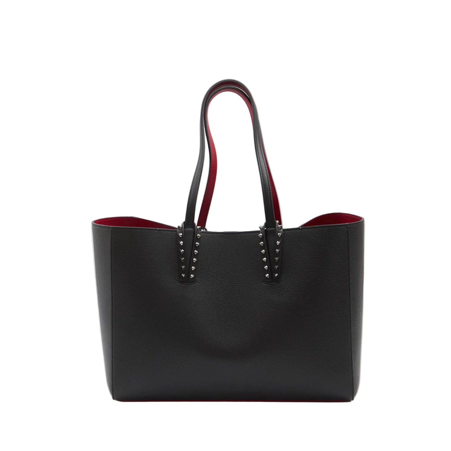 Tote Bag in Black Grained Calfskin Leather