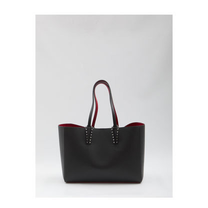 Tote Bag in Black Grained Calfskin Leather