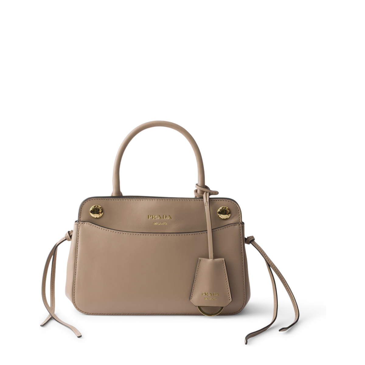 Carry Mini Calfskin Handbag - Sand Beige