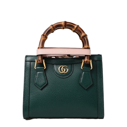 Diana Small Leather Tote Bag - Green