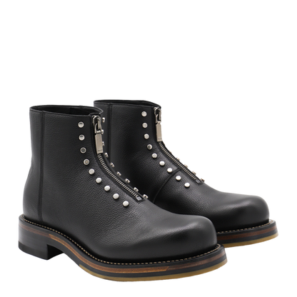 Leather Ankle Boots With Studs