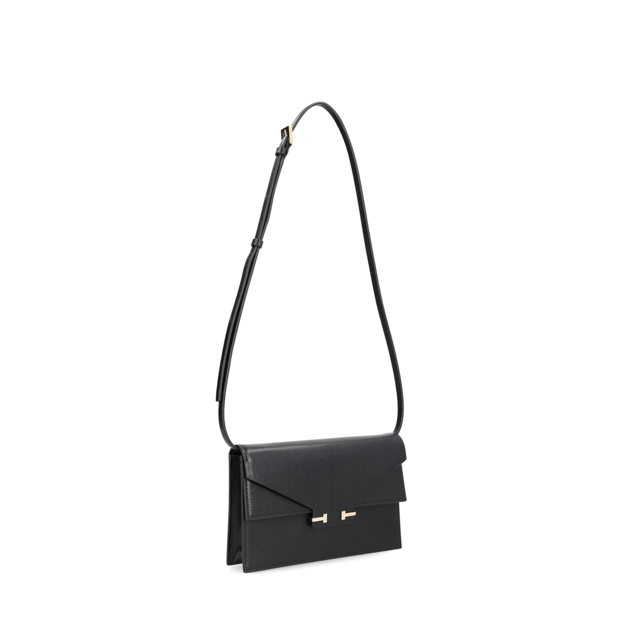 Aube Supple Grain Leather Mini Shoulder Bag - Black