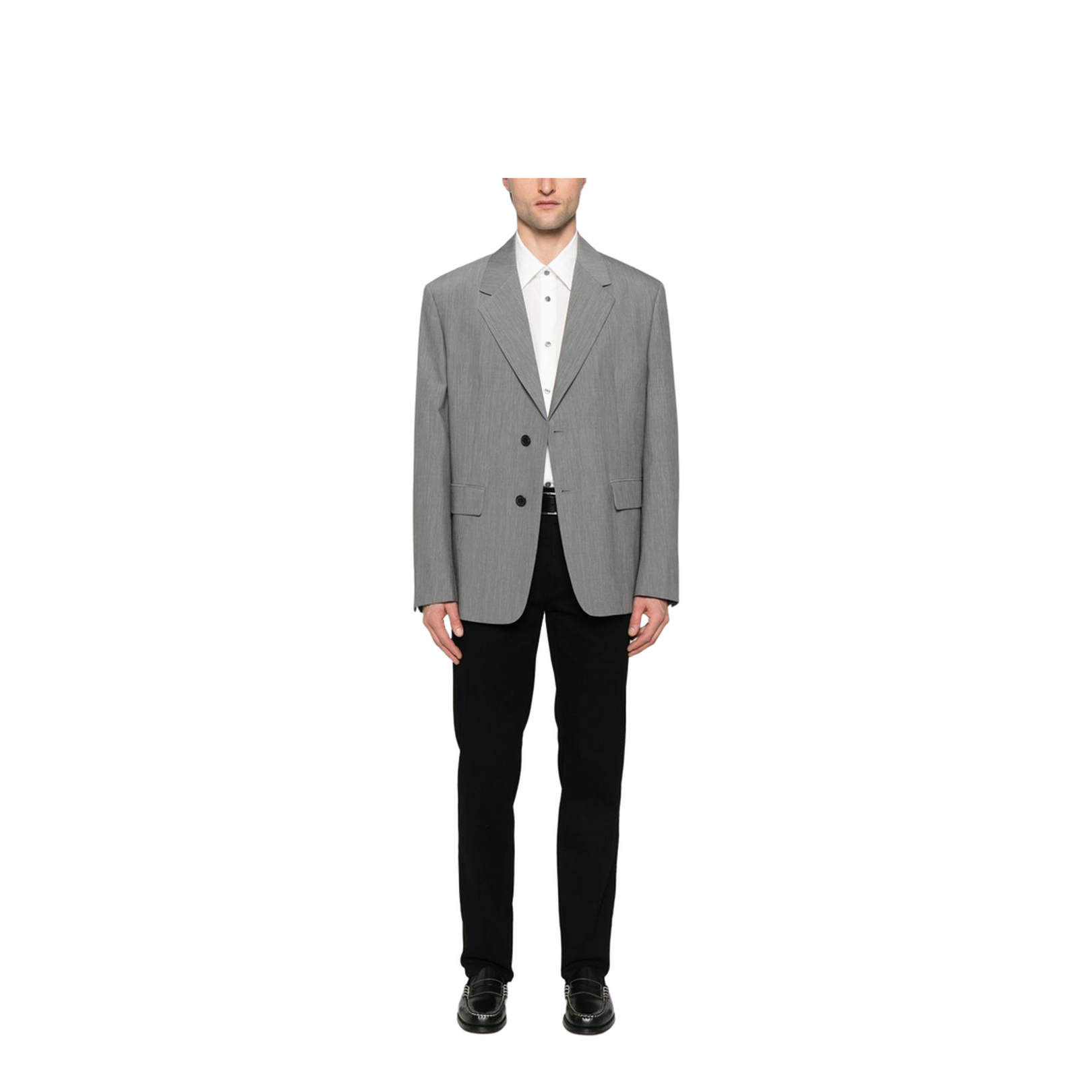 Cotton Shirt with All-Over Jacquard Logo