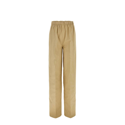 Wide-Leg Cotton Trousers