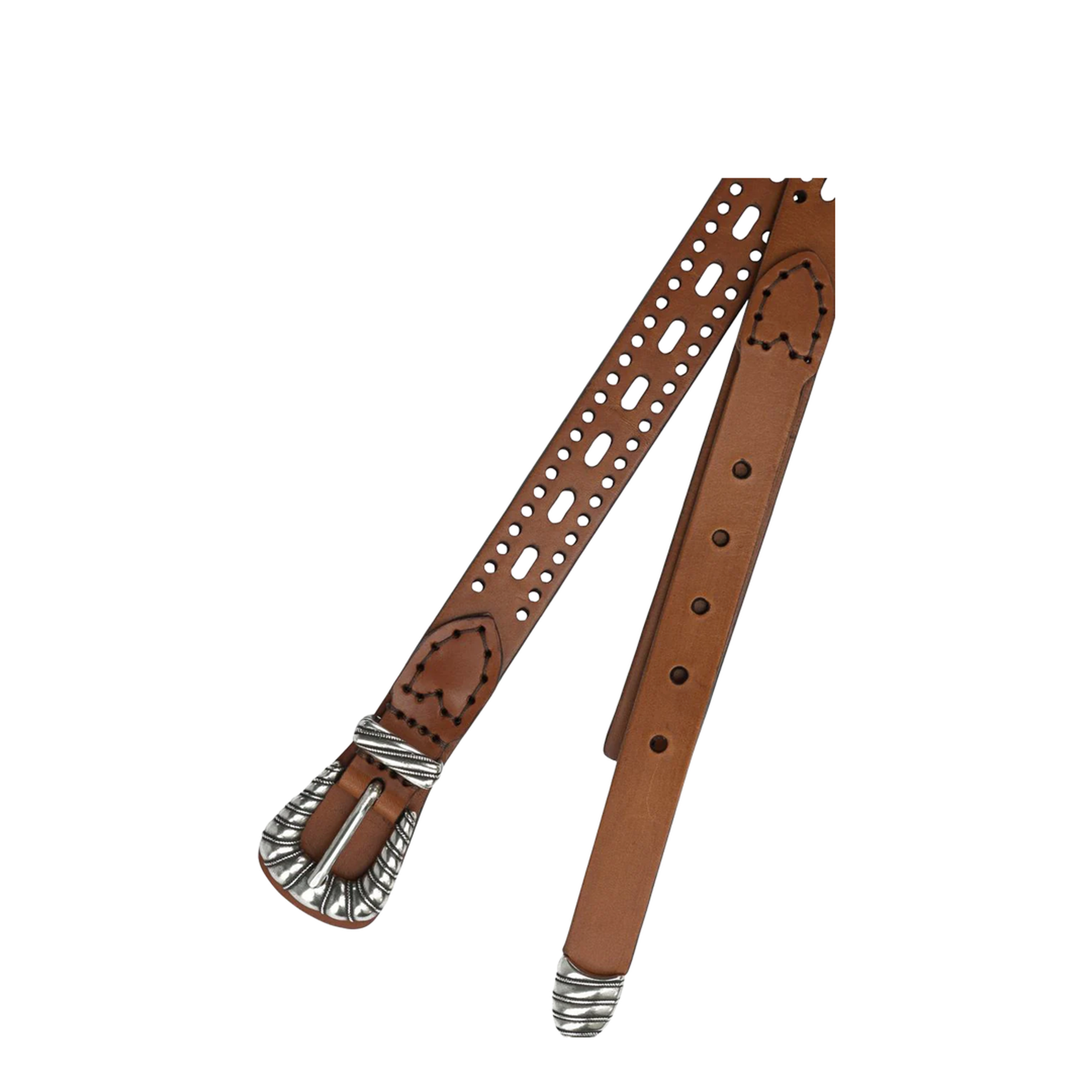 Leather Belt With Perforated Details