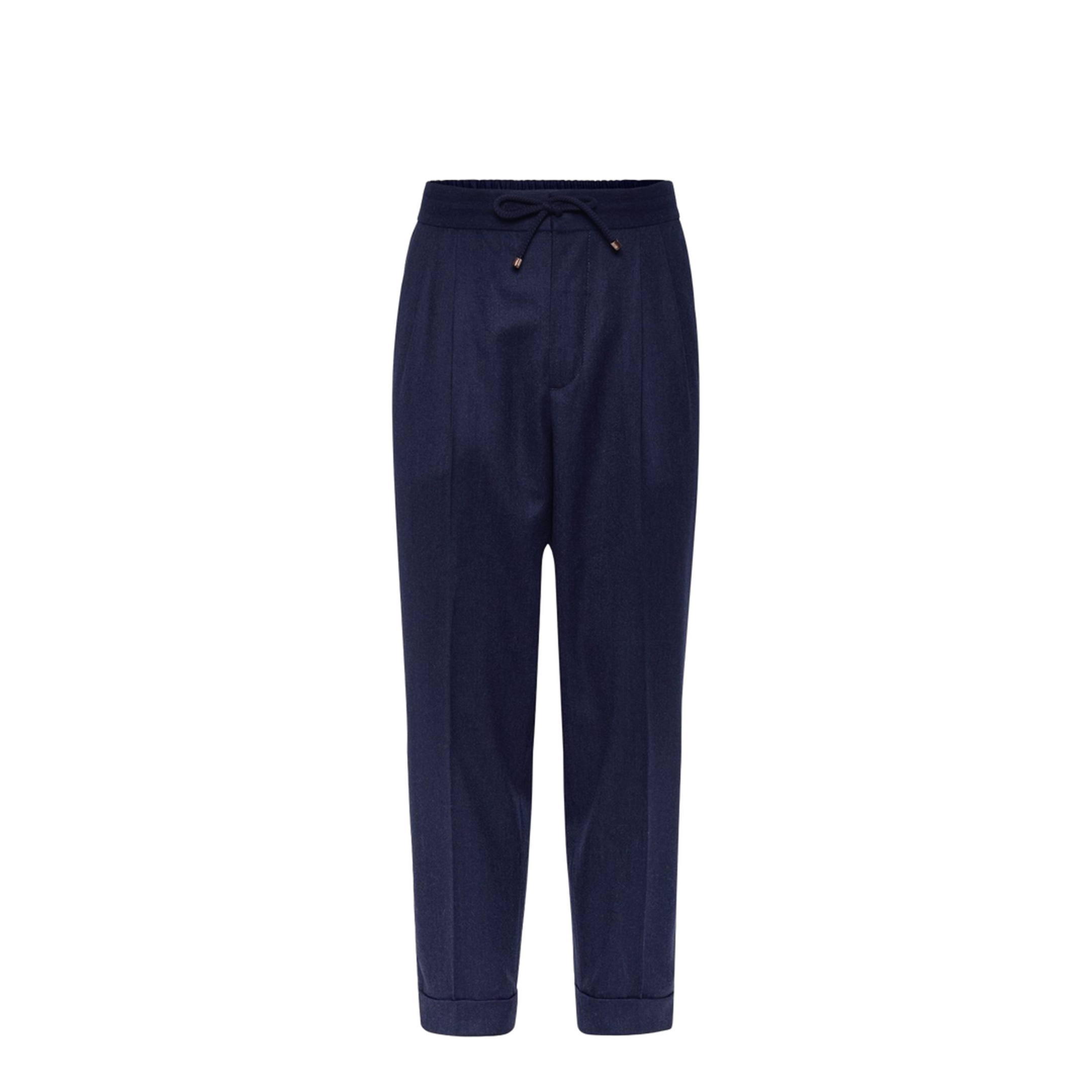 Leisure Fit Trousers Wool Navy