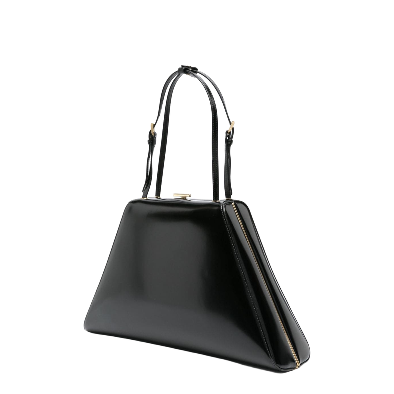 Medium Brushed Leather Handbag - Black