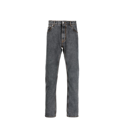 Tapered Jeans with Logo Embroidery