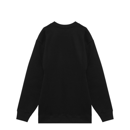 Black Short Plush Dress with Logo Triangle