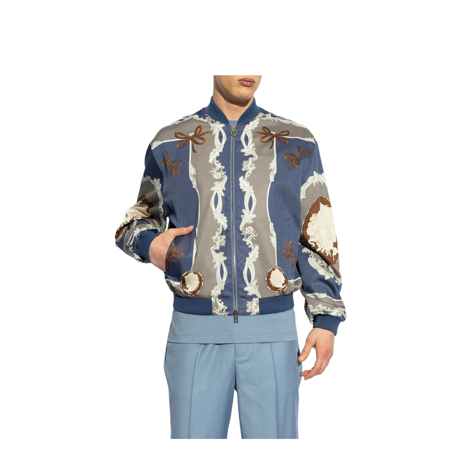 Medusa Print Bomber Jacket