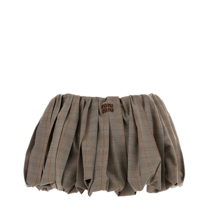 MAYFEYR - Miu Miu - Embroidered Wool Mini Skirt - MG2735SOOO1949F0005