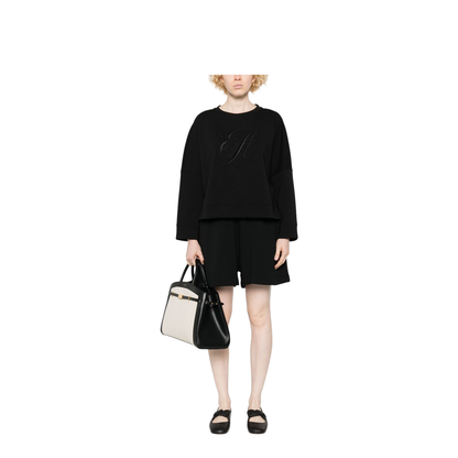 Double-Jersey Sweatshirt with Oversized Logo Embroidery