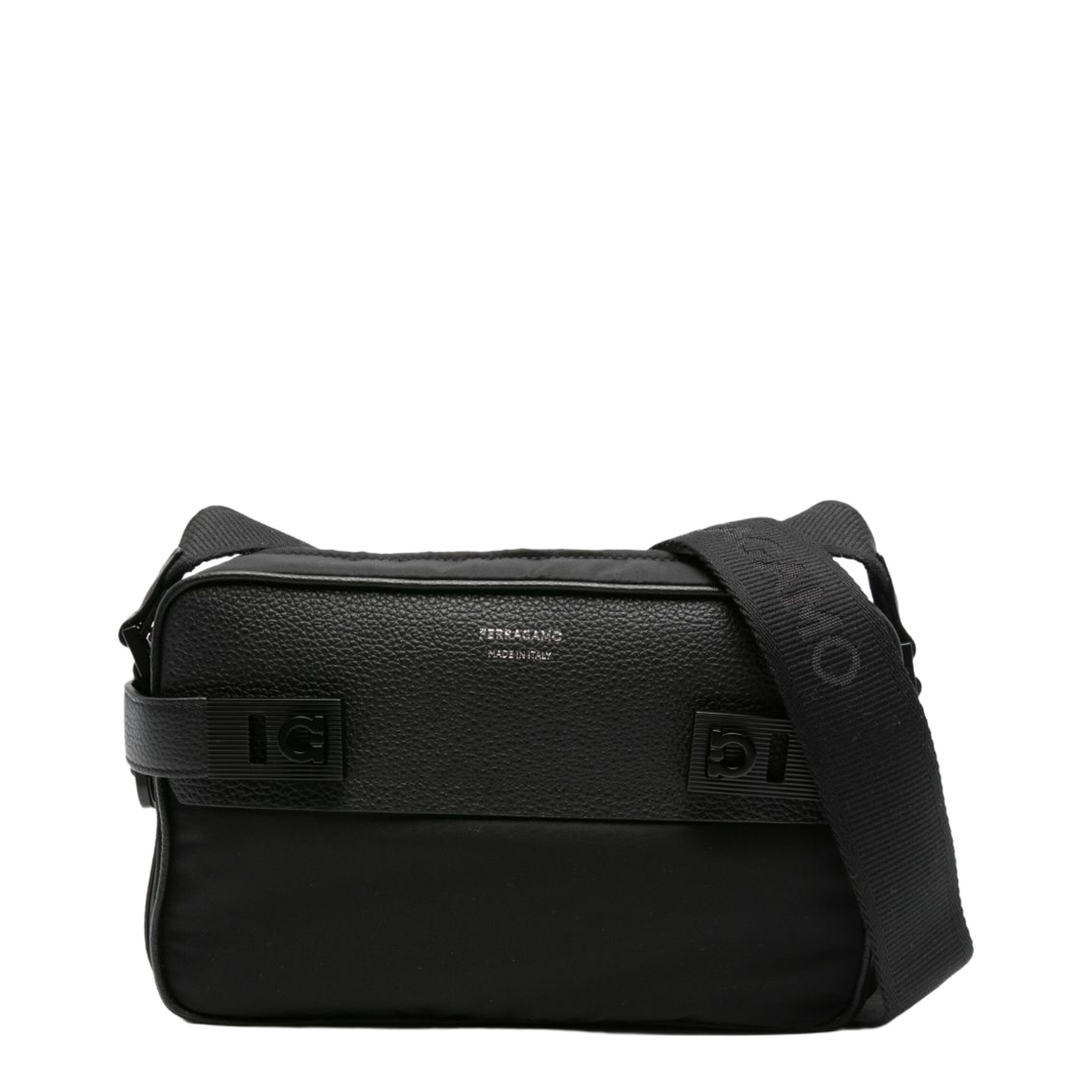 Nylon Crossbody Bag in Black