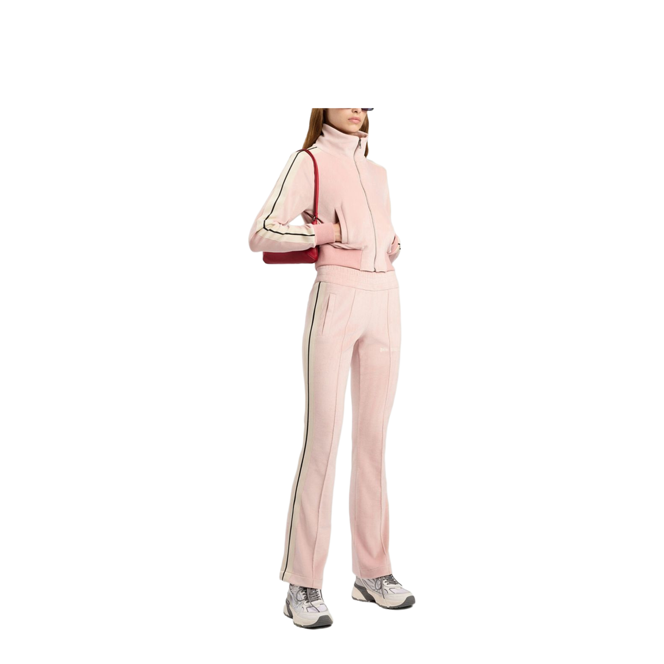 MAYFEYR - Palm Angels - Velvet Trousers With Side Stripes - PWCJ019S26FAB0013003