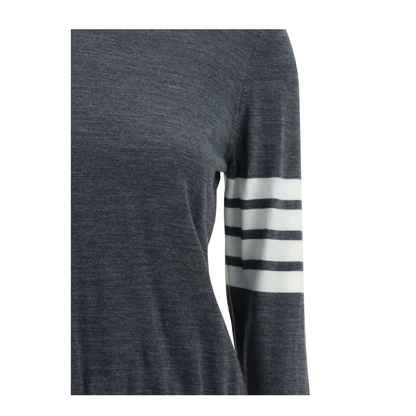 MAYFEYR - Thom Browne - Wool 4-Bar Relaxed Pullover - FKA280AY1014