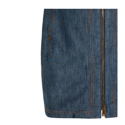 Navy Blue Chambray Dress