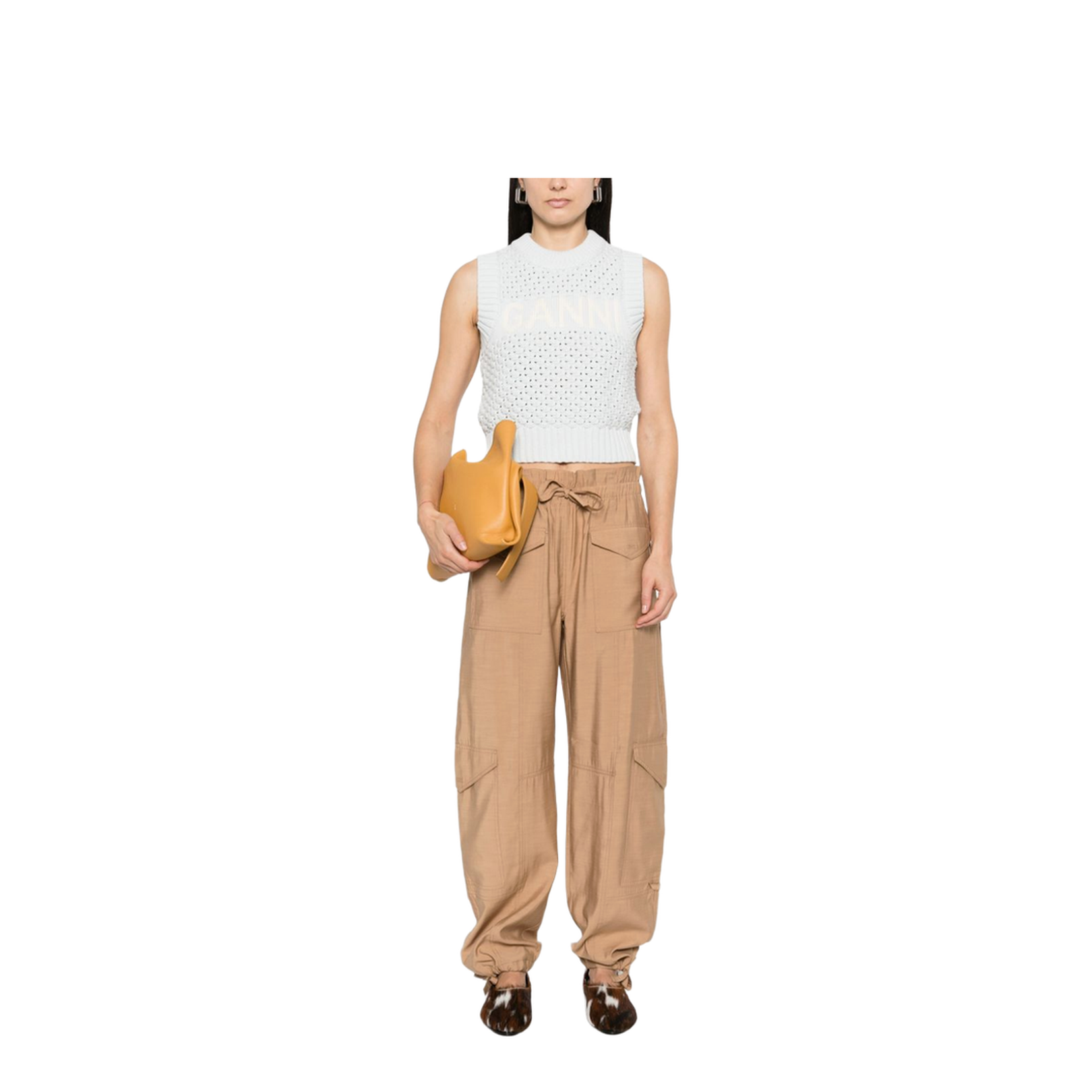 Textured Cotton Pointelle Vest