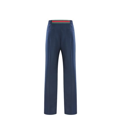 Technical Panama Sportswear Trousers in Dark Blue