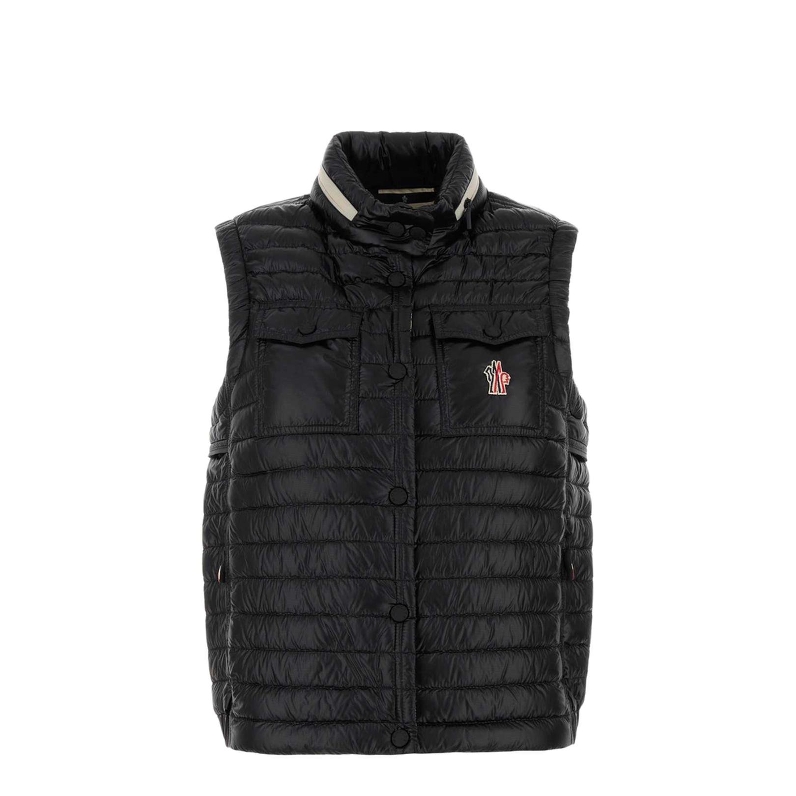Black Nylon Gumiane Down Jacket