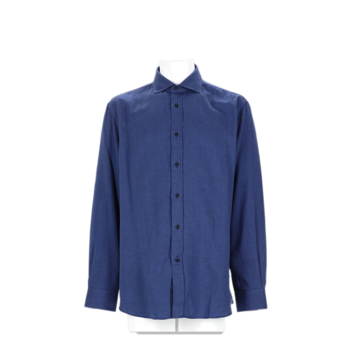Herringbone Patterned Cotton Blend Flannel Shirt