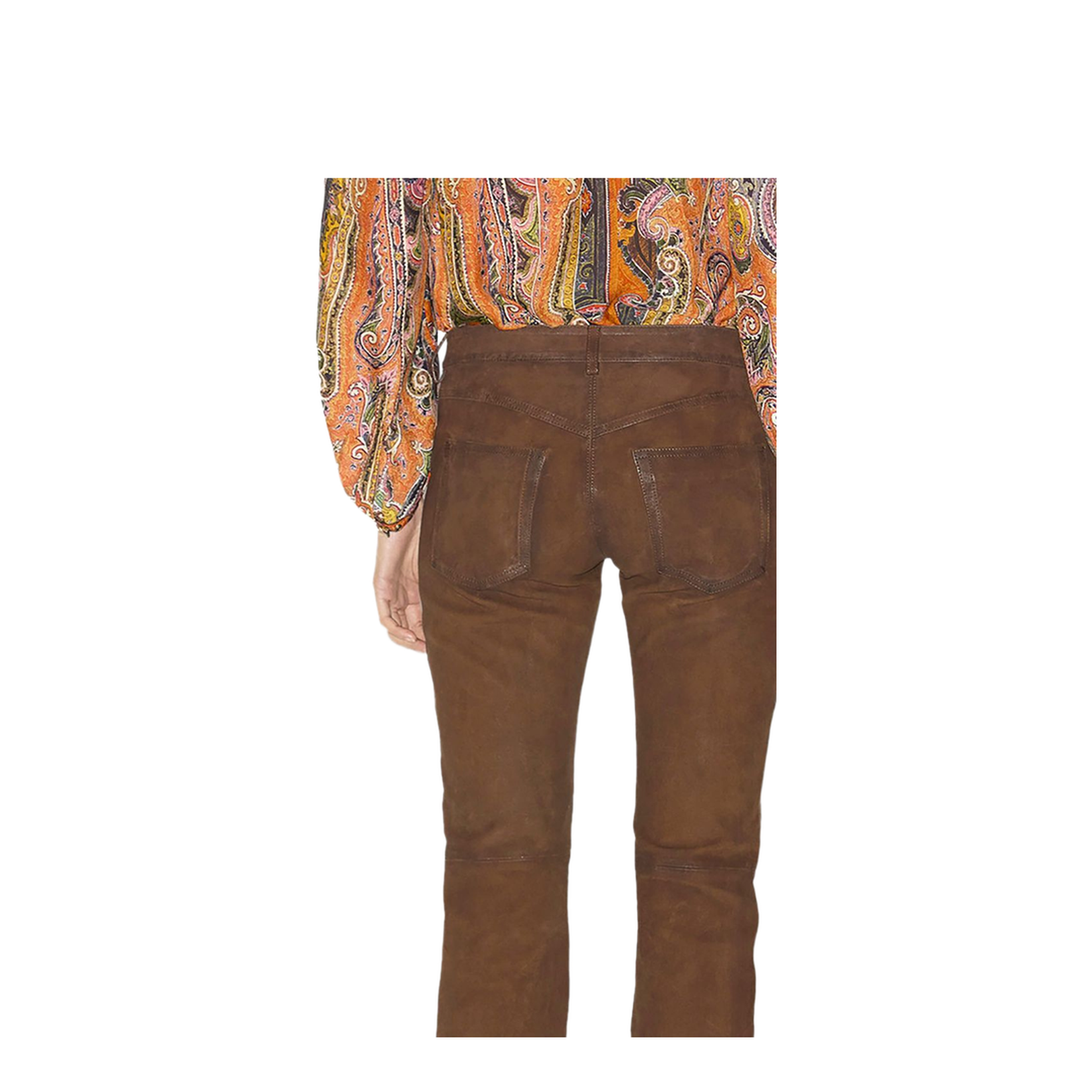Vanel Suede Leather Trousers