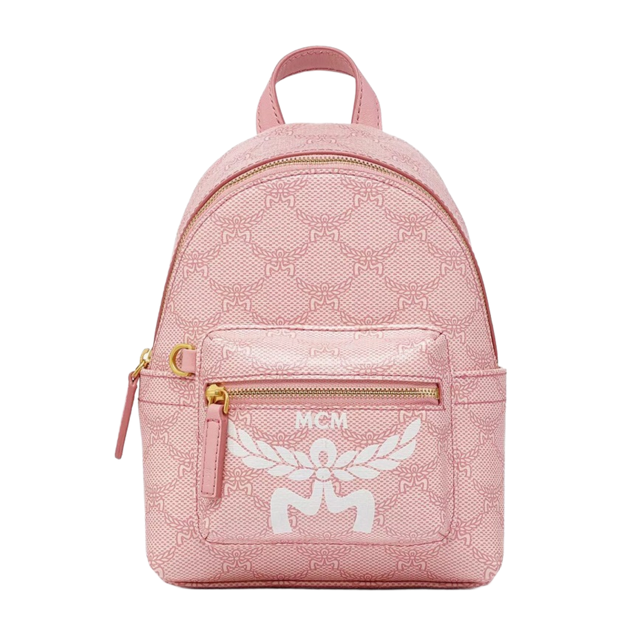 MCM Stark Bebe Boo Backpack in Lauretos - Silver Pink – MAYFEYR display picture 1